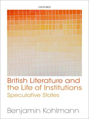 cover image of British Literature and the Life of Institutions